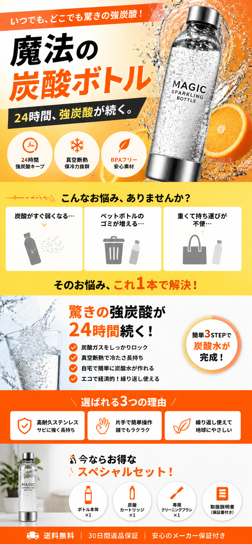 魔法の炭酸ボトル